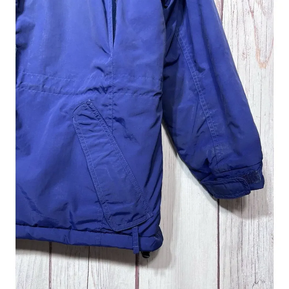 LL Bean Women’s Blue Parka Cost Jacket Hooded Thinsulate Ultra Size Med Petite